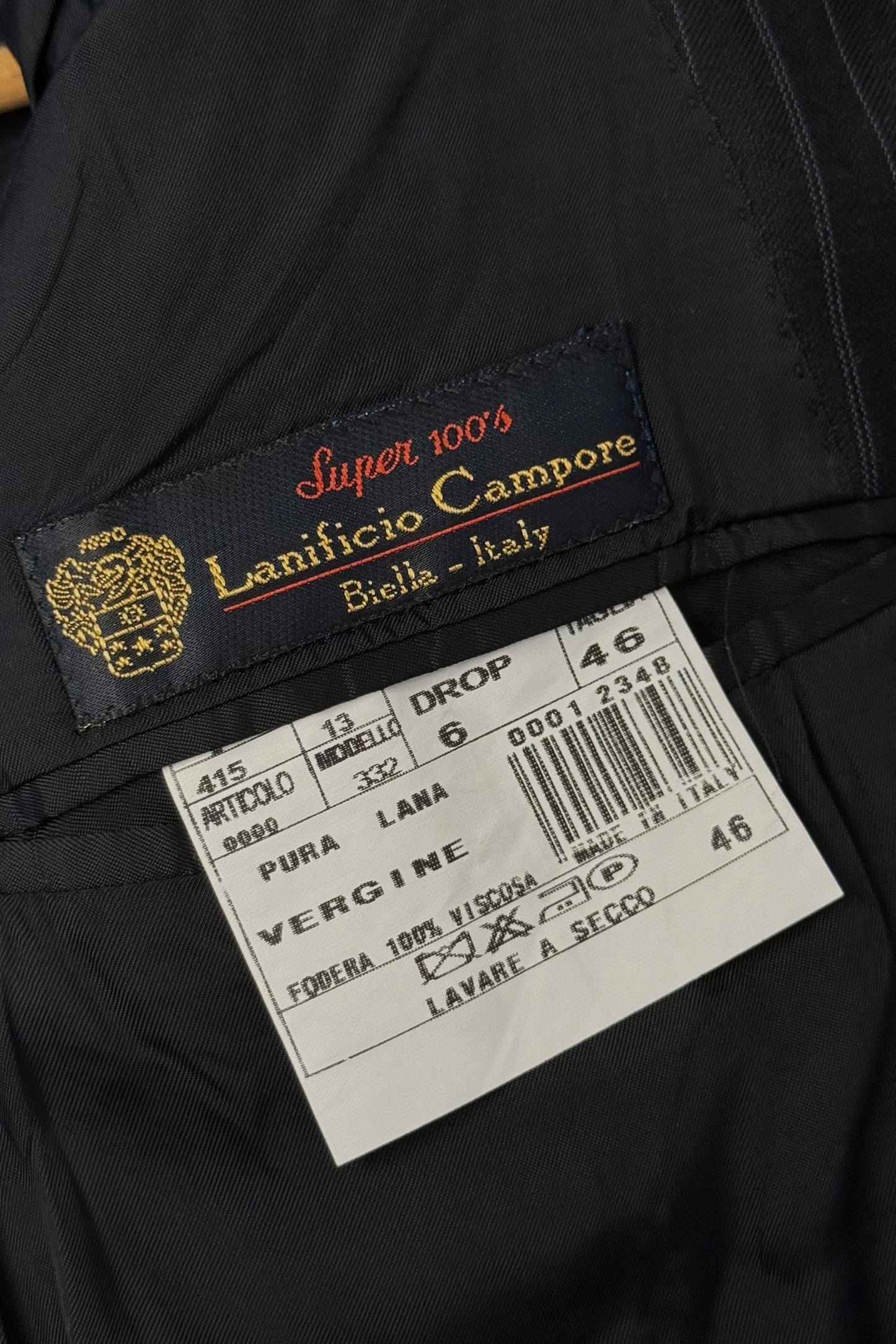 Blazer gessato 100% lana