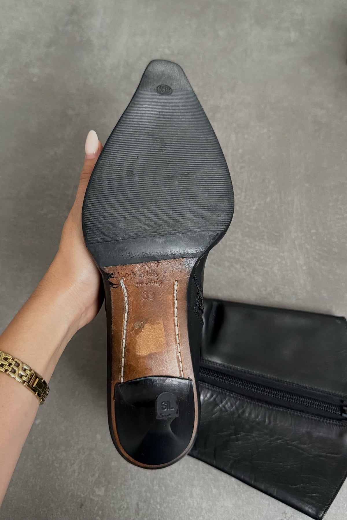 Stivali vintage in vera pelle - N.39