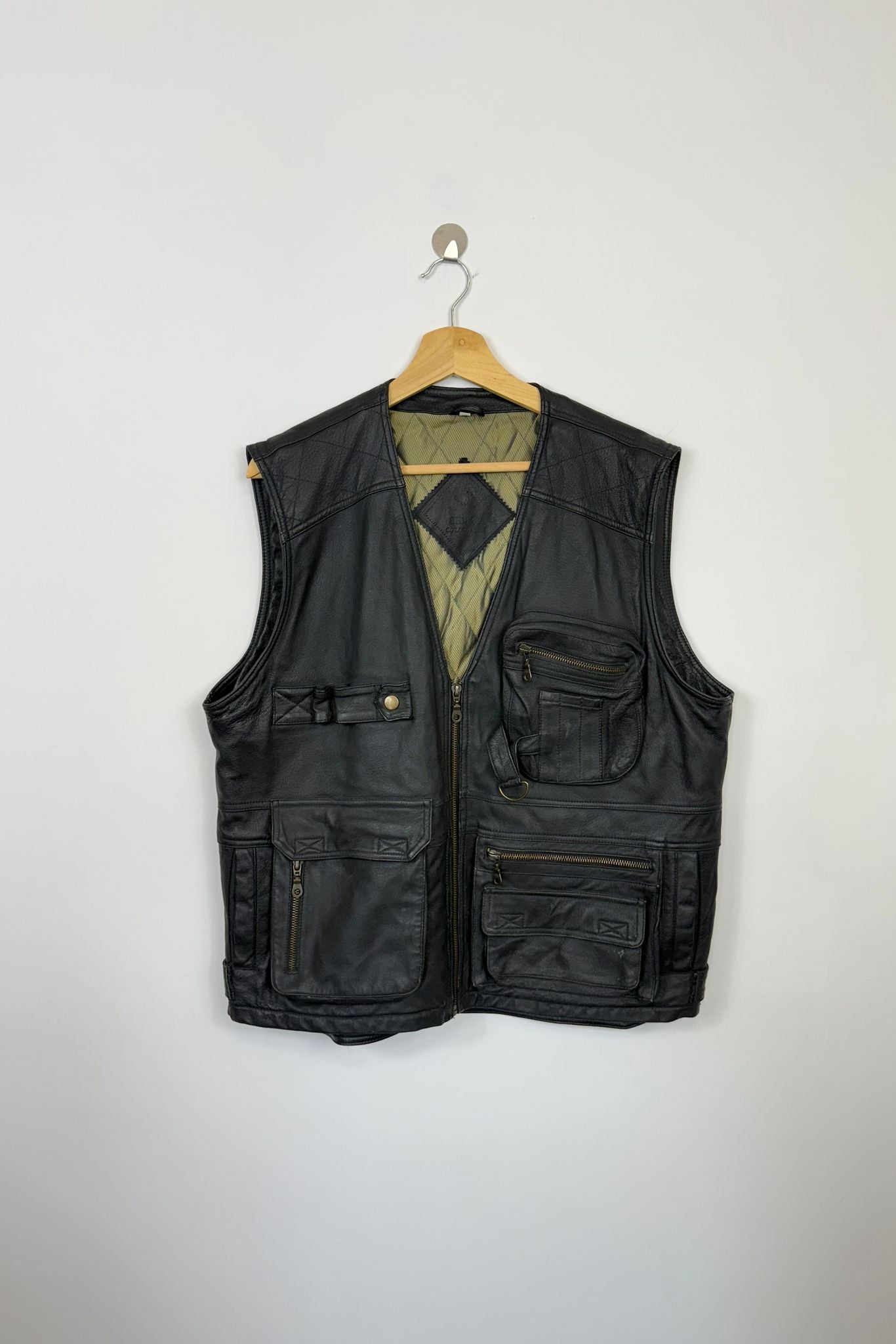 Vintage gilet in pelle