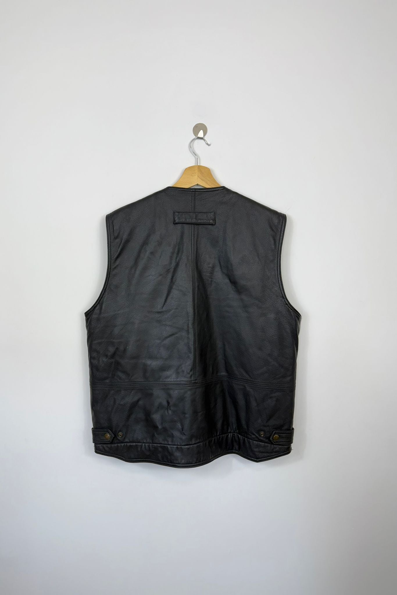 Vintage gilet in pelle