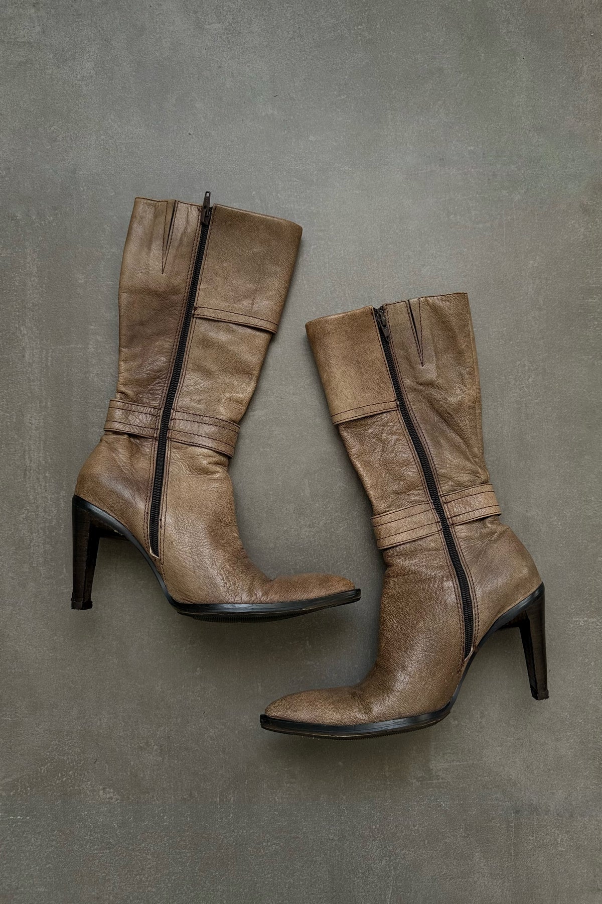 Stivali vintage in vera pelle - N.36