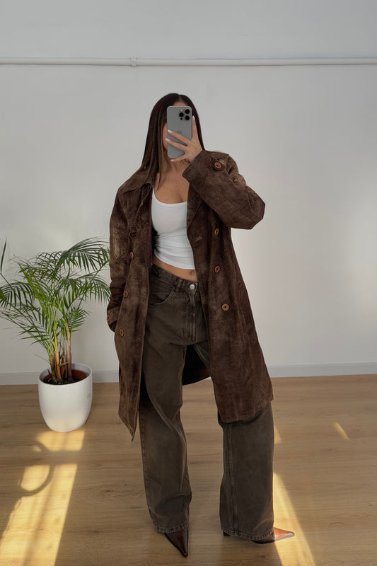 Trench in vera pelle - S/M