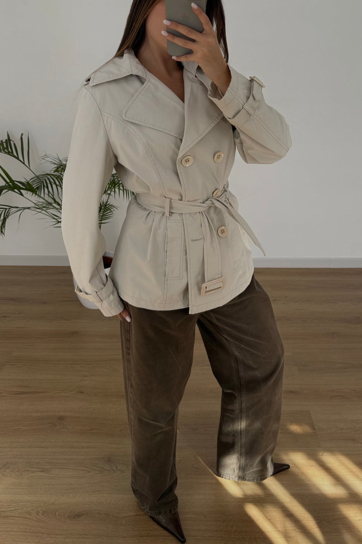 Trench vintage 100% cotone - S