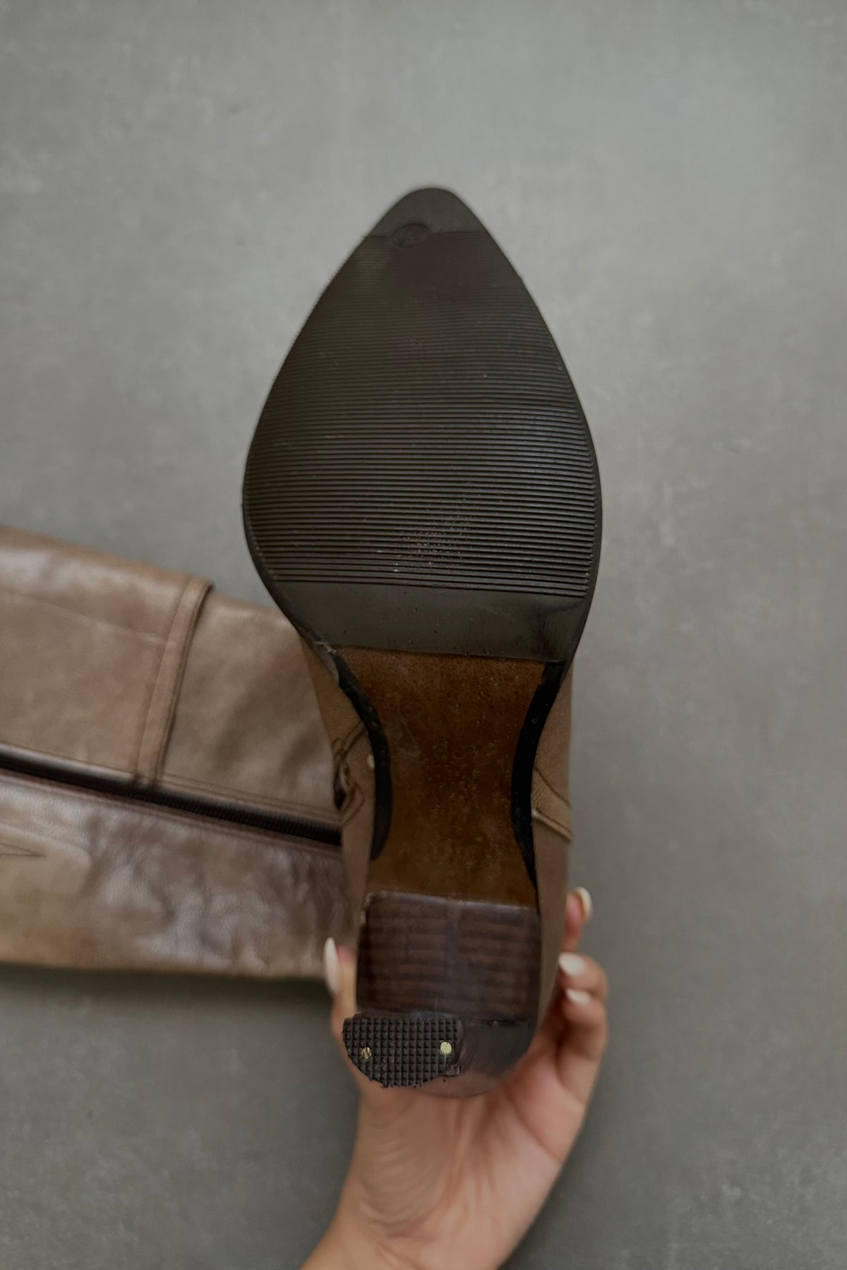 Stivali vintage in vera pelle - N.36