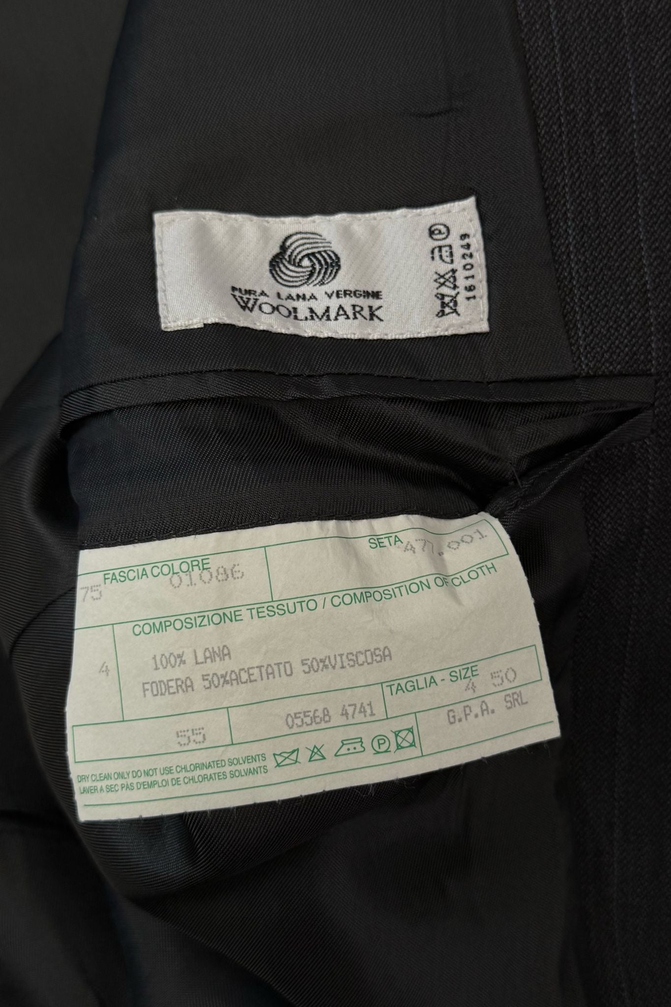 100% wool pinstripe blazer