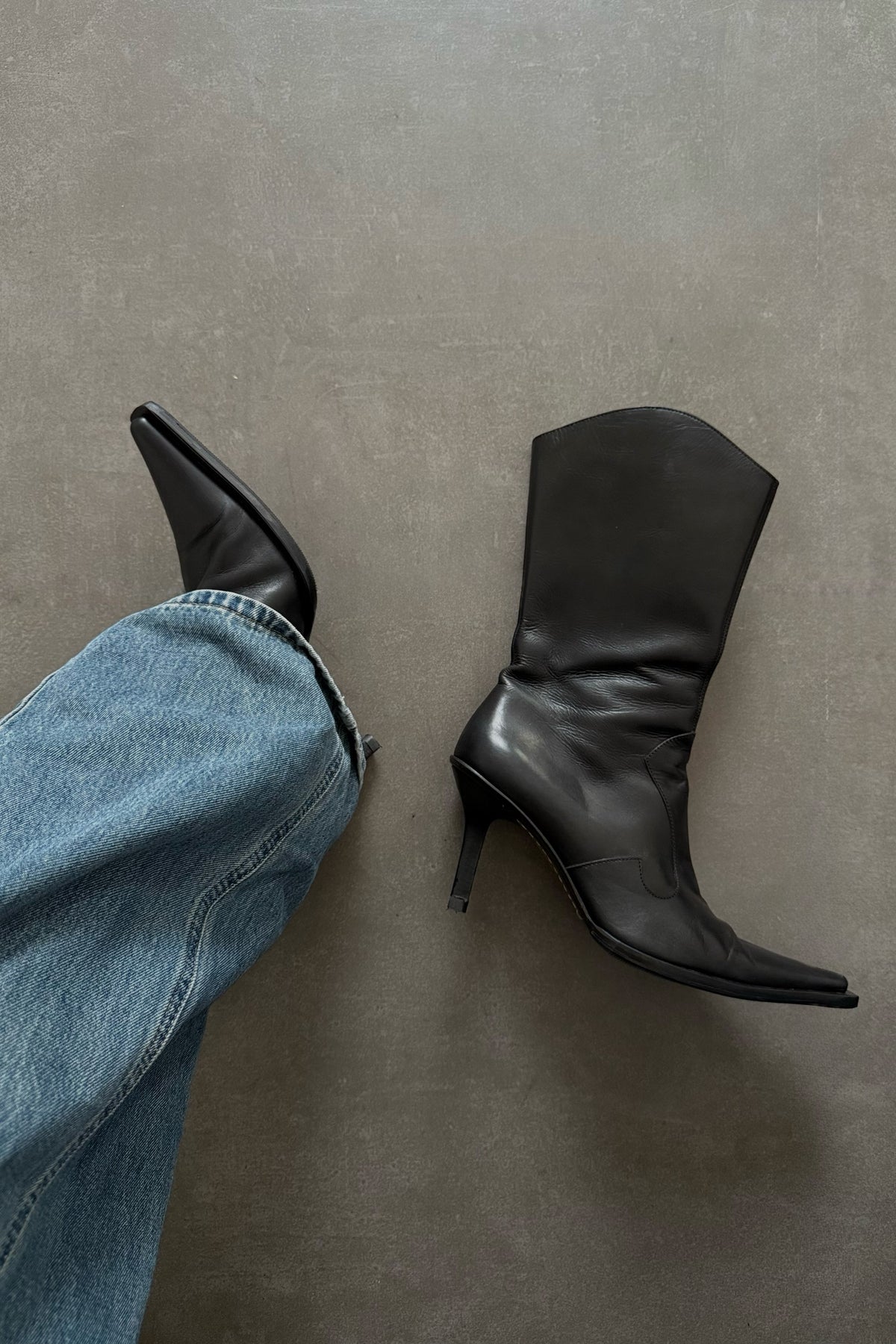 Stivali vintage in vera pelle - N.39