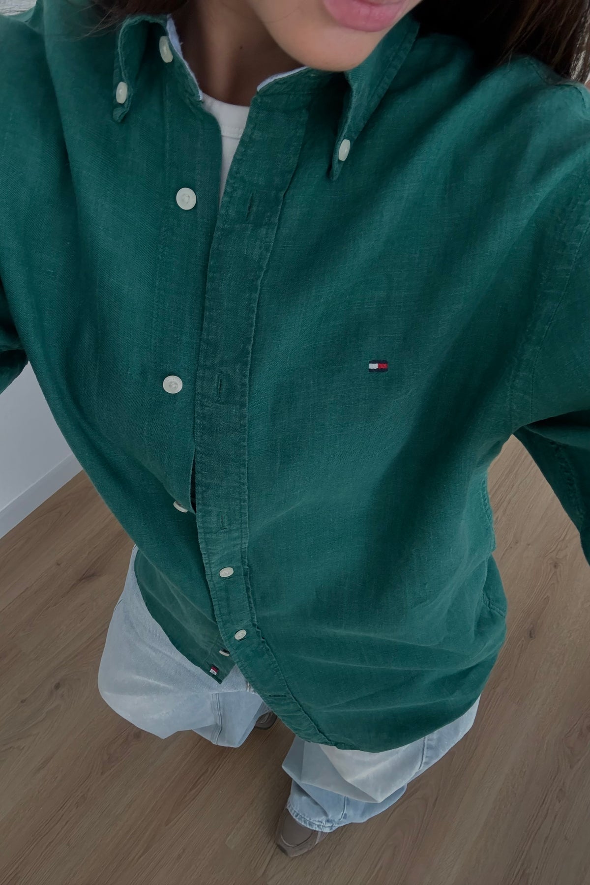 Camicia Tommy Hilfiger 100% lino - S