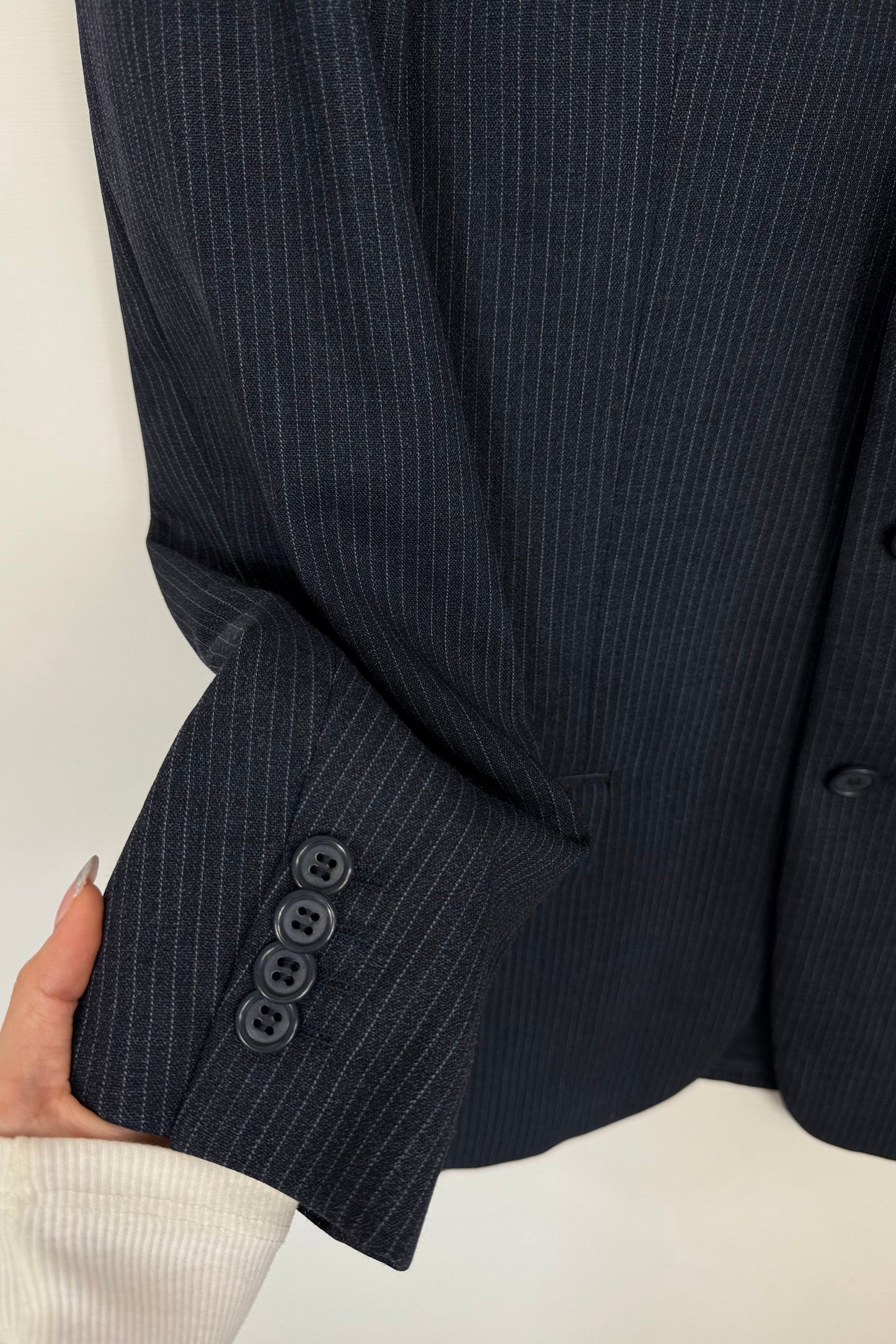 Blazer gessato 100% lana