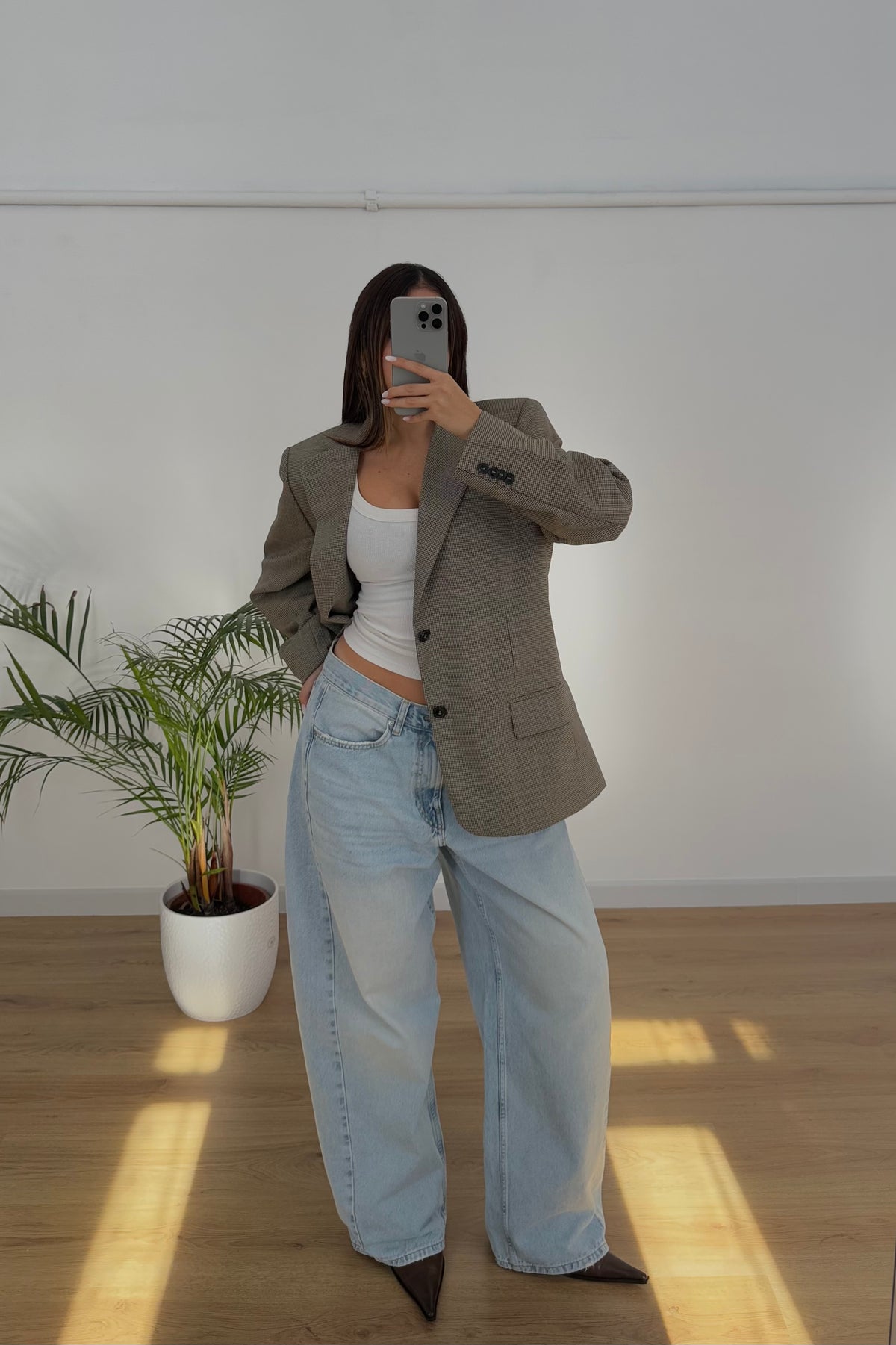 Blazer vintage 100% lana - S