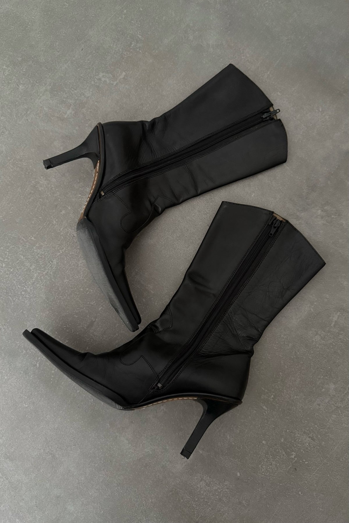 Stivali vintage in vera pelle - N.39