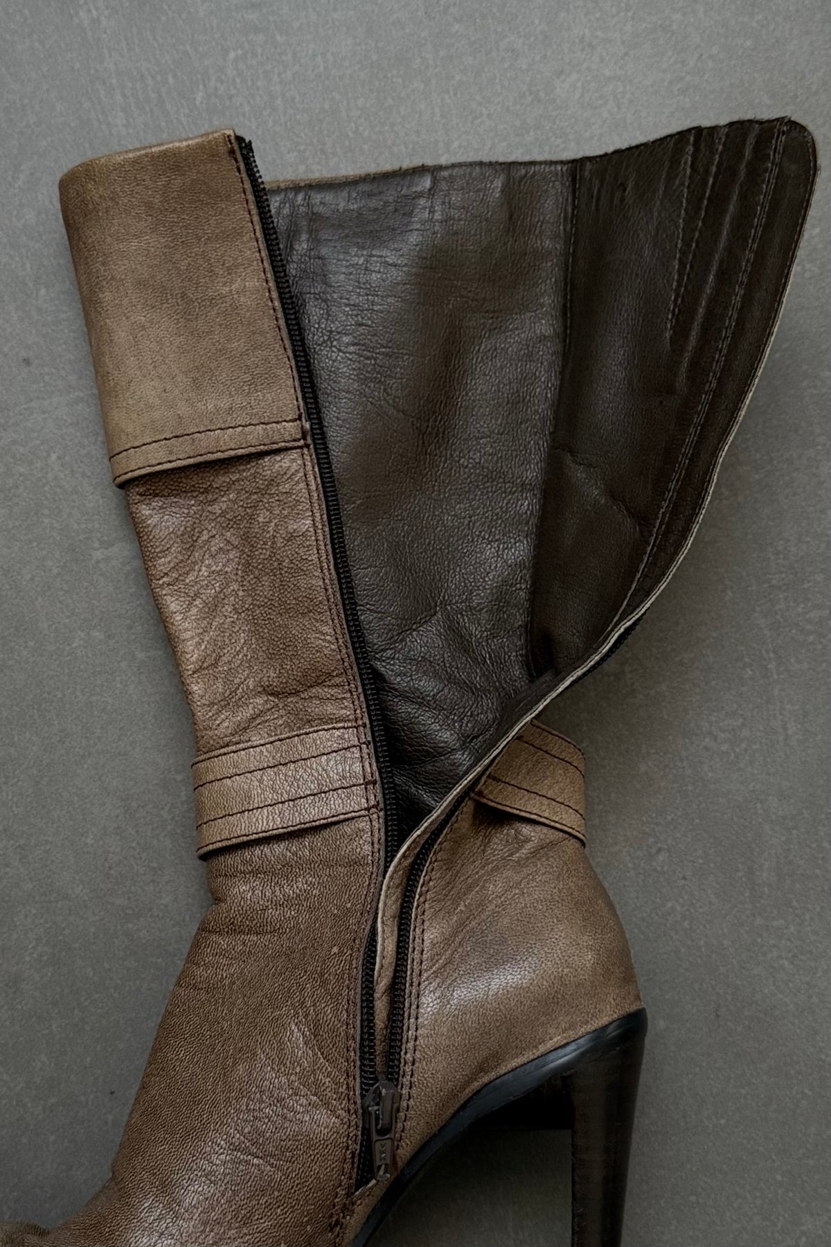 Stivali vintage in vera pelle - N.36