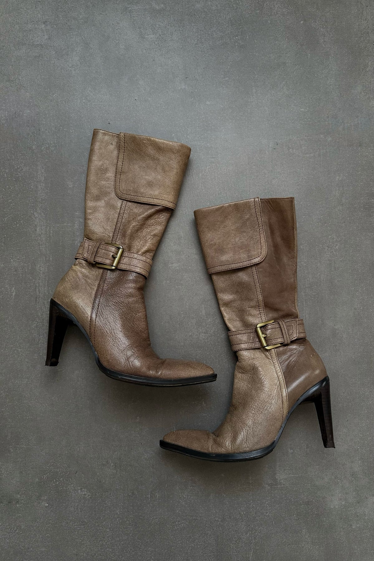 Stivali vintage in vera pelle - N.36