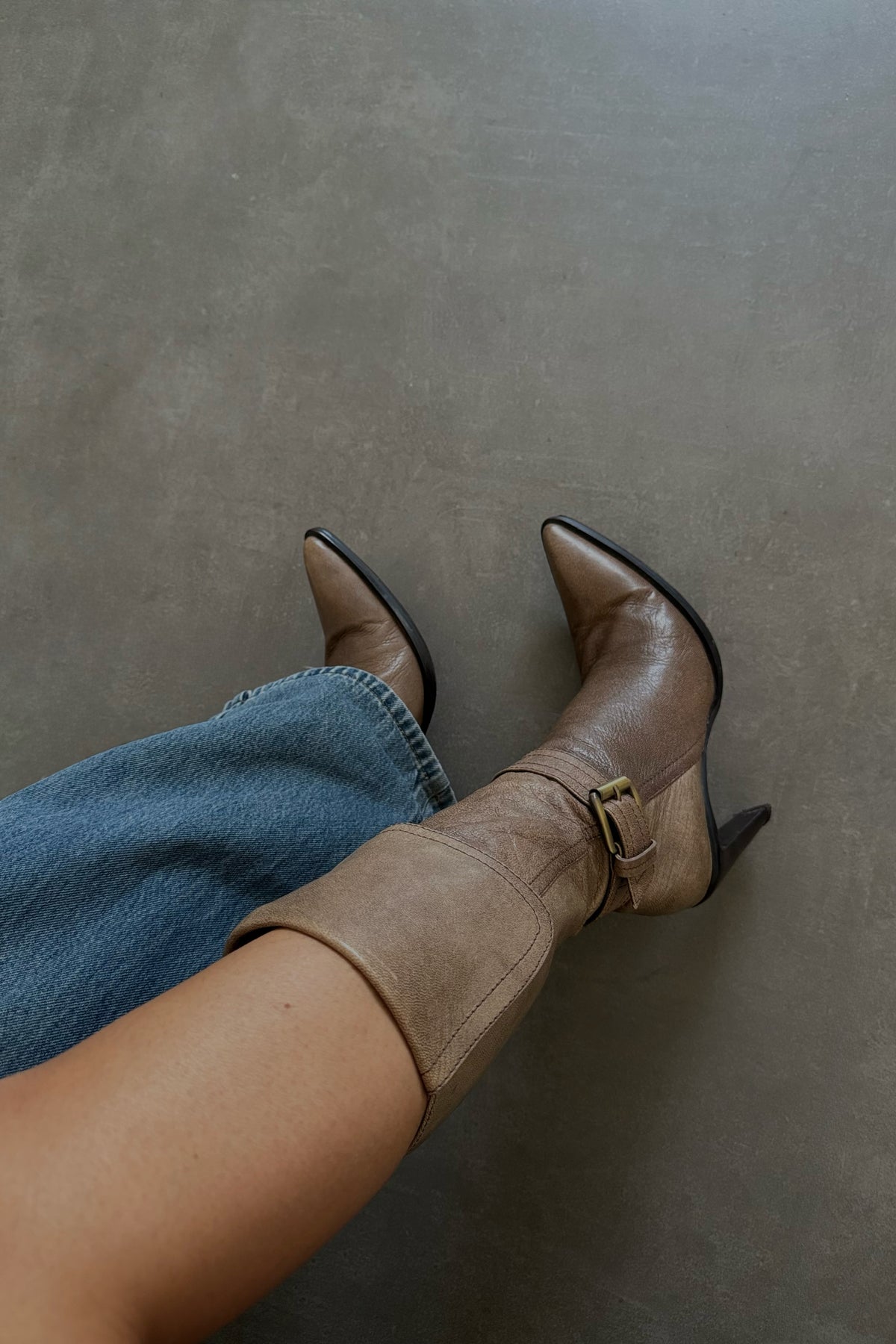 Stivali vintage in vera pelle - N.36