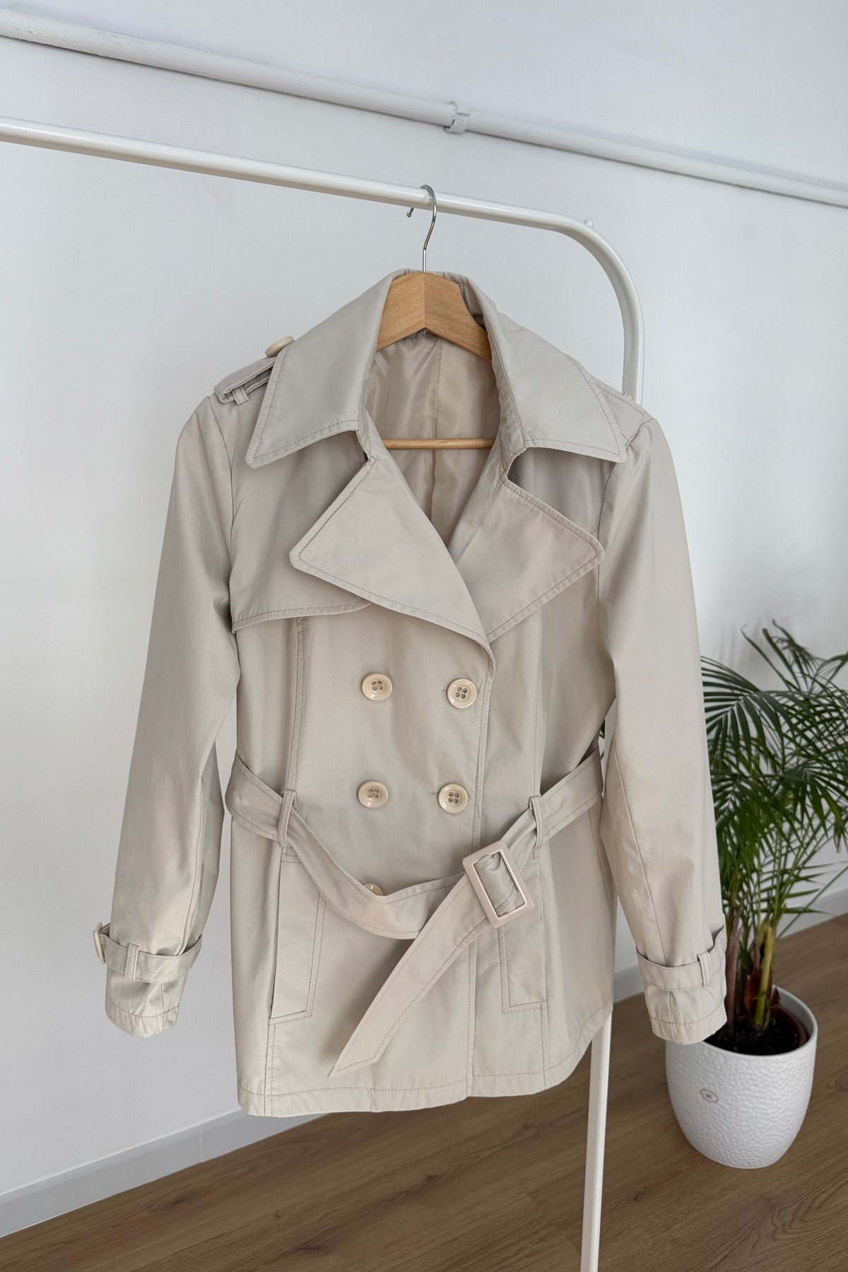Trench vintage 100% cotone - S