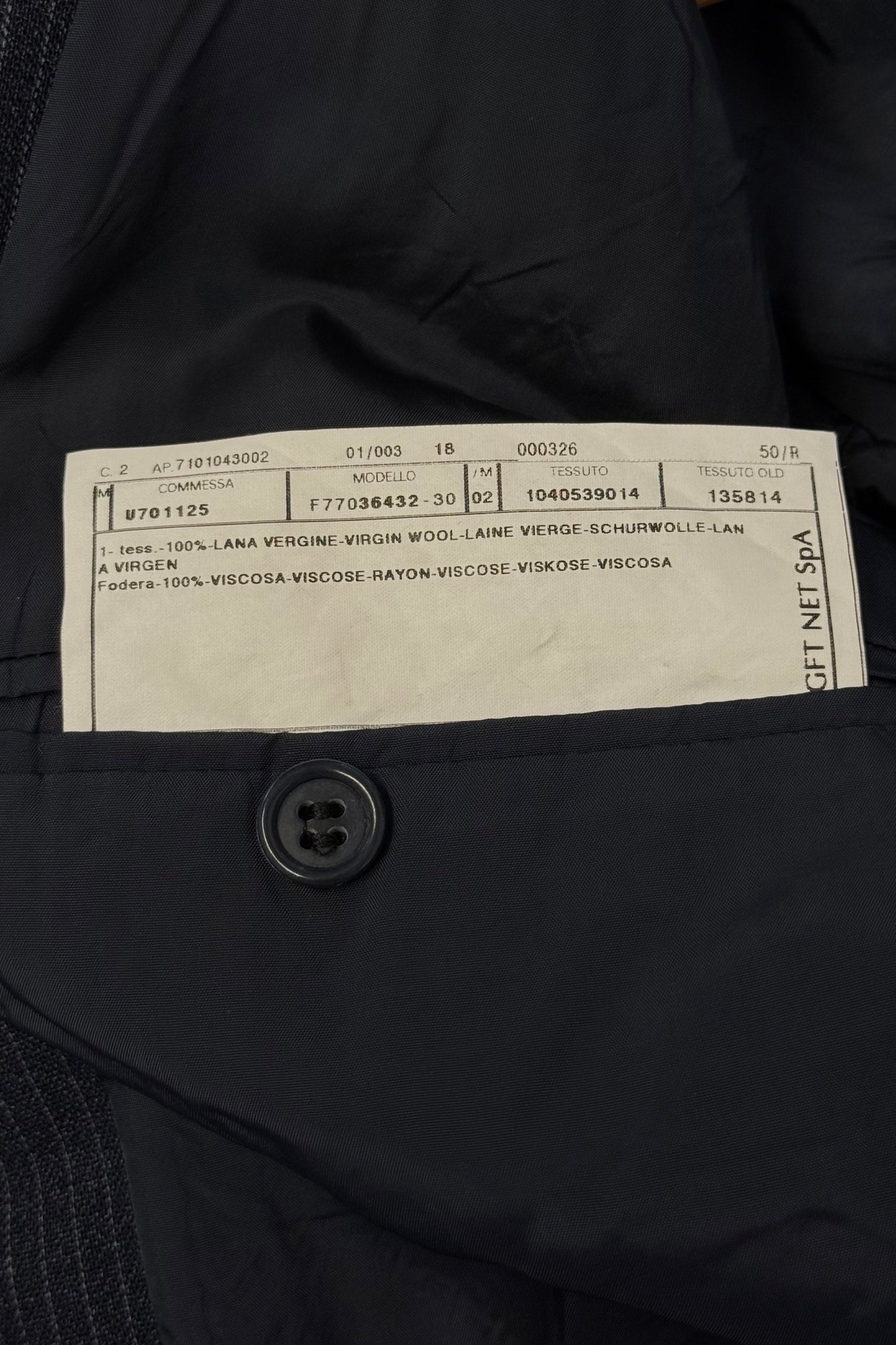 Blazer gessato 100% lana